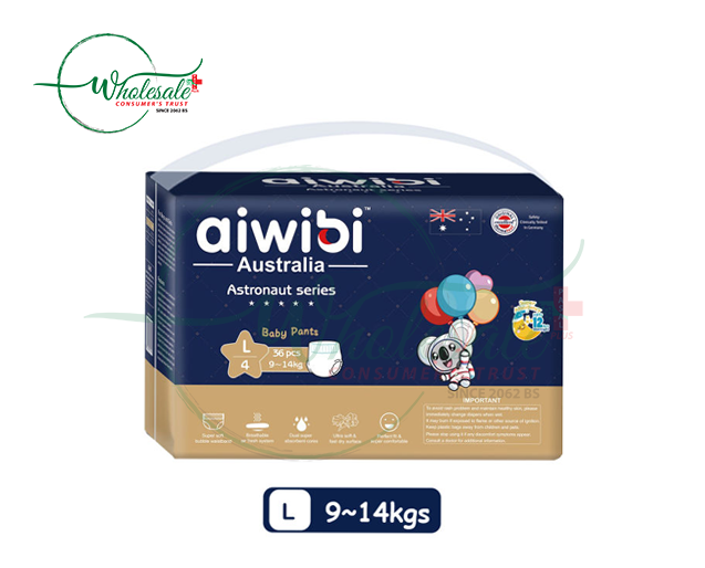 AIWIBI ASTRONAUT SERIES BABY PANTS L-36PCS (9-14KG