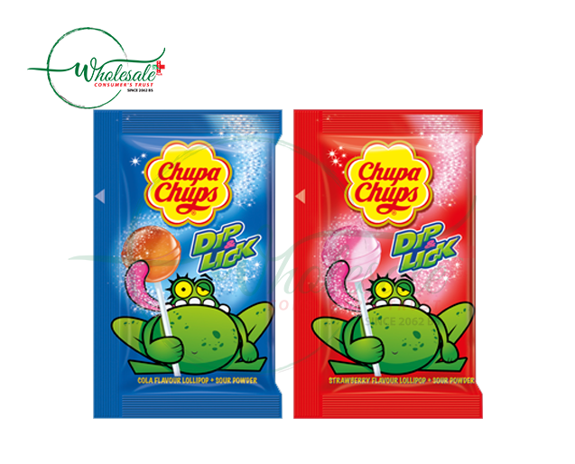 CHUPA CHUPS DIP & LICK 9G (STRAWBEERY & COLA)