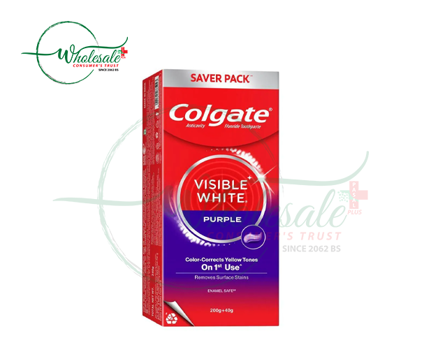 COLGATE VISIBLE WHTE PURPLE 200+40GM