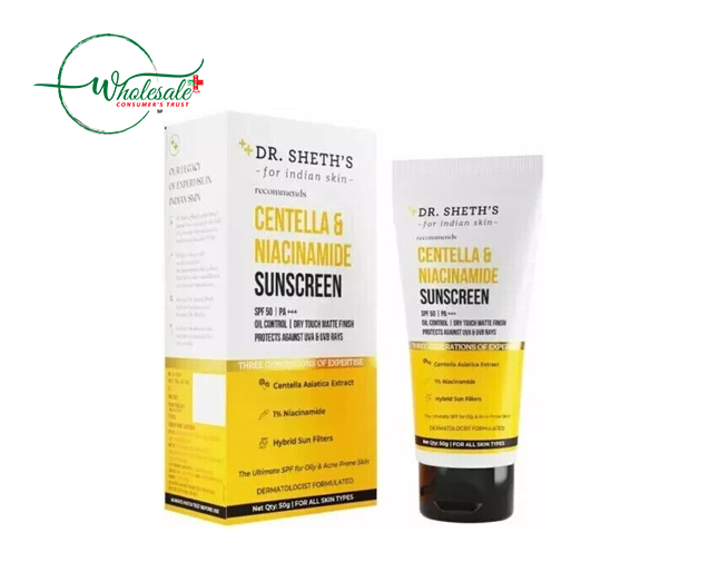 DR SHETHS CENTELLA & NIACINAMIDE SUNSCREEN 50GM