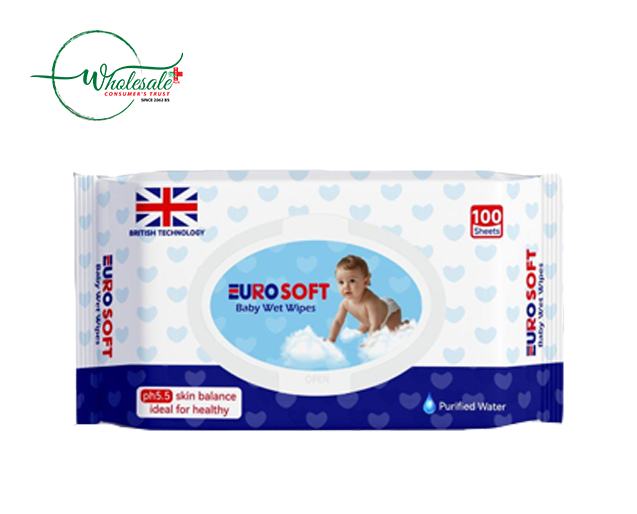 EUROSOFT BABY WET WIPES 100SHEET