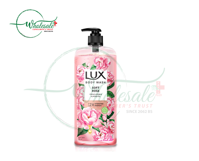 LUX BODY WASH SOFT ROSE 750ML