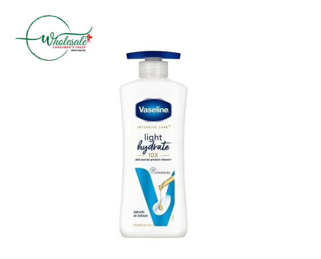 VASELINE LIGHT HYDRATE LOTION 400ML