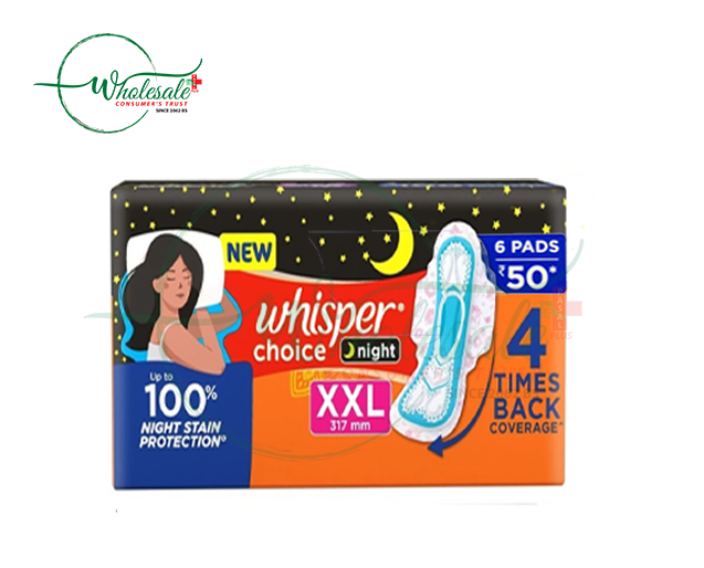 WHISPER CHOICE NIGHT XXL 6PADS