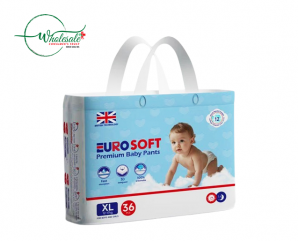 EURO PREMIUM BABY DIAPERS XL (12-17KG) 36PCS