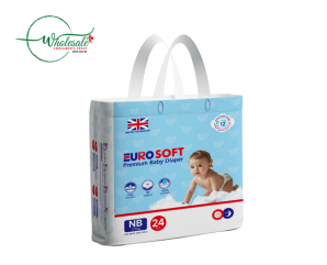 EURO SOFT PREMIUM BABY DIAPERS NB(3-5KG) 24PANTS