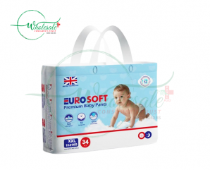EURO SOFT PREMIUM BABY DIAPERS XXL(15-21KG) 34PCS