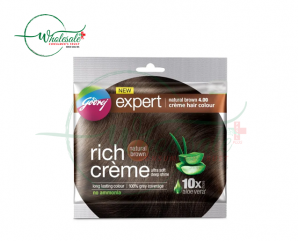GODREJ NATURAL BROWN CREME HAIR COLOUR 20GM+20ML
