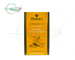 RAKURA TURMERIC, TULSI & GINGER 25TEA BAGS
